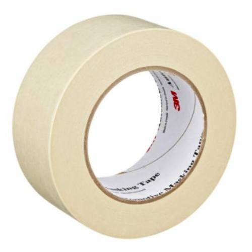 3M 6548 2.0" Tan Automotive Masking Tape, Case of 24 Rolls - VirtuColor Supply