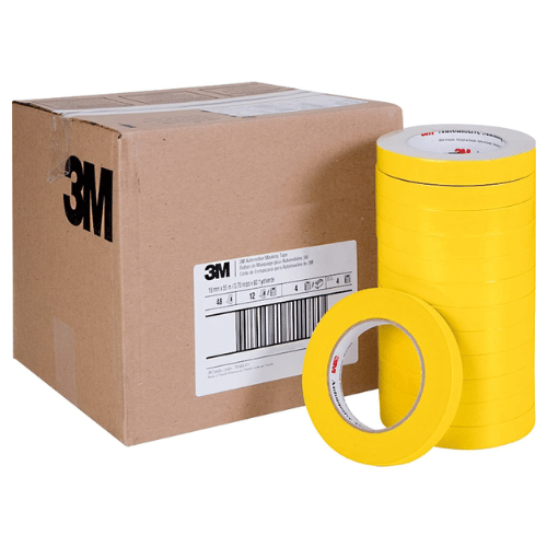 3M™ 06652 0.75" Yellow Automotive Masking Tape, Case of 48