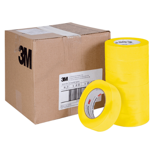 3M™ 06654 1.5" Yellow Automotive Masking Tape, Case of 24