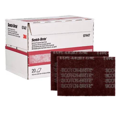 Scotch-Brite™ 07447 Non-Woven Red Sanding Hand Pad,Box of 20