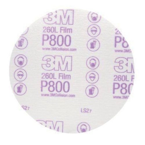 3M 800 Grit 6" Finishing Film Disc, White Aluminum Oxide, Box of 100 - VirtuColor Supply