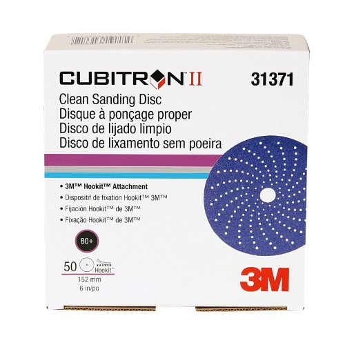 3M Cubitron™ II 80+ Grit 6" Purple Sanding Disc #31371, Box of 50 - VirtuColor Supply