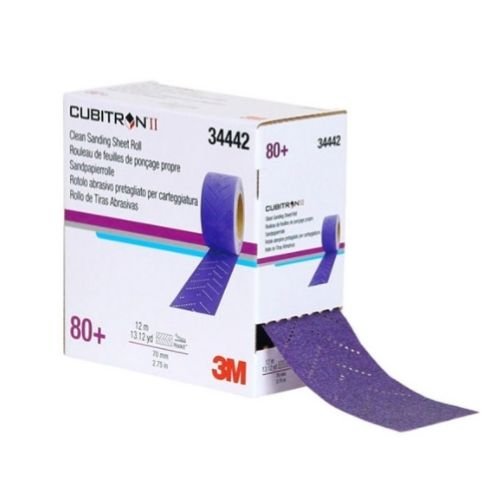 3M Cubitron™ II 80 Grit Multi - Hole Purple Sanding Sheet Roll #34442 - VirtuColor Supply