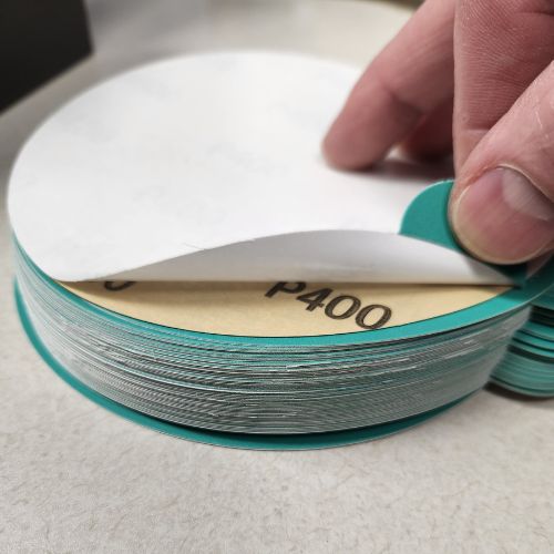 6 Inch 800 Grit Green PSA Sanding Disc, 50 pk, High Teck* - VirtuColor Supply