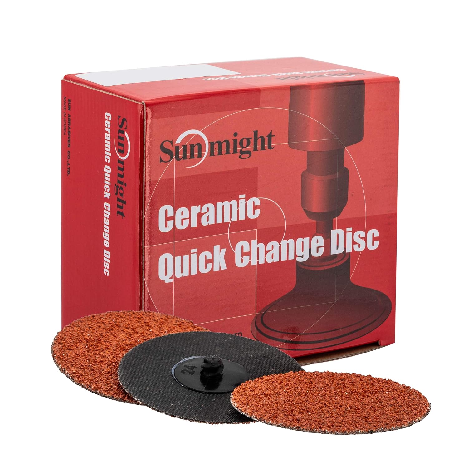 Sunmight 3" Ceramic Quick Change Disc, 25pk