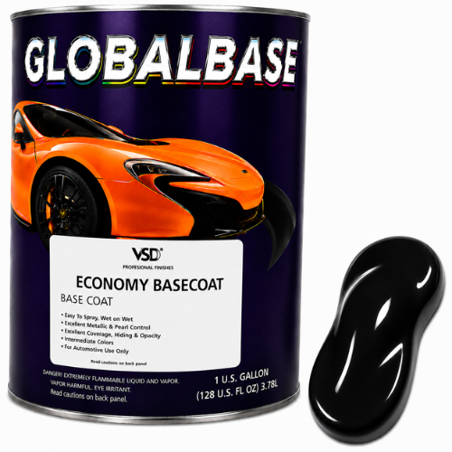 GM 8555 Black Economy Automotive Paint, Gallon