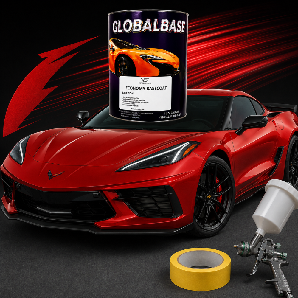 GM 9075 Corvette Red Economy Automotive Paint, Gallon