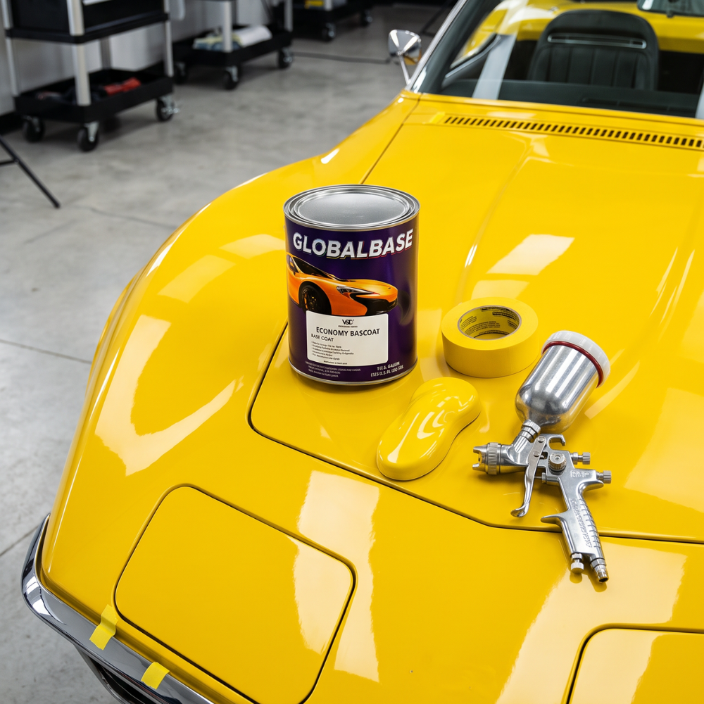 GM Code 52 Corvette Yellow Economy Automotive Paint, Gallon