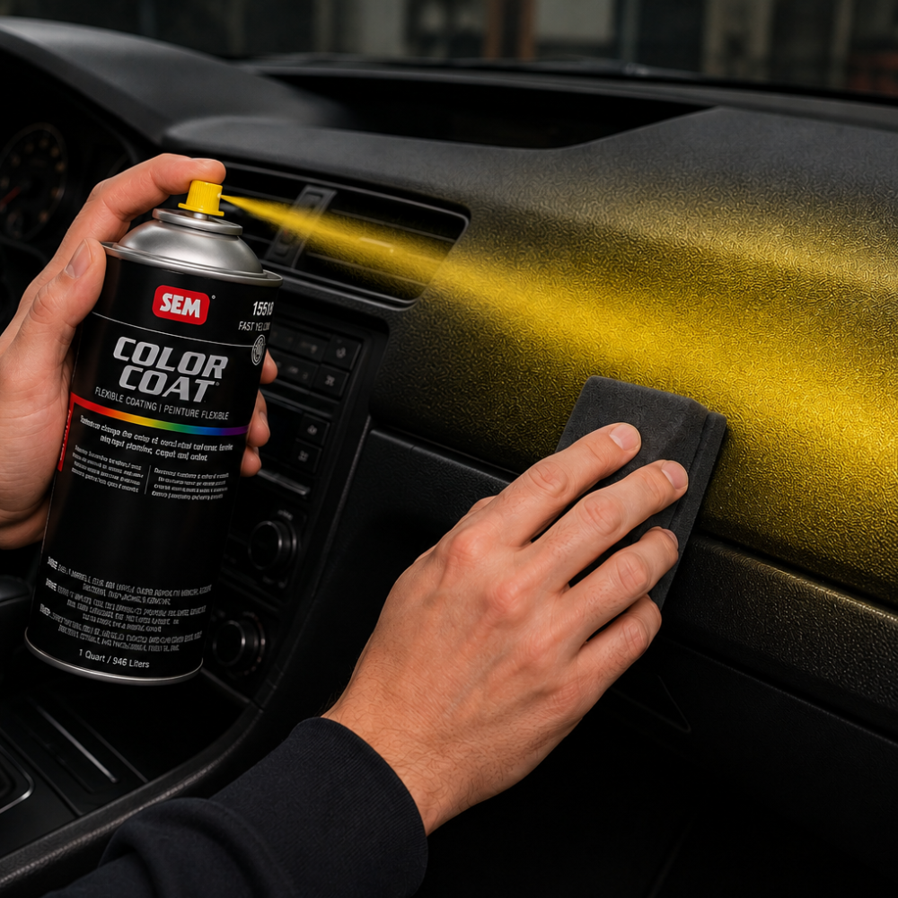 SEM 15511 Color Coat Fast Yellow, 1 Gallon | Auto Interior Paint