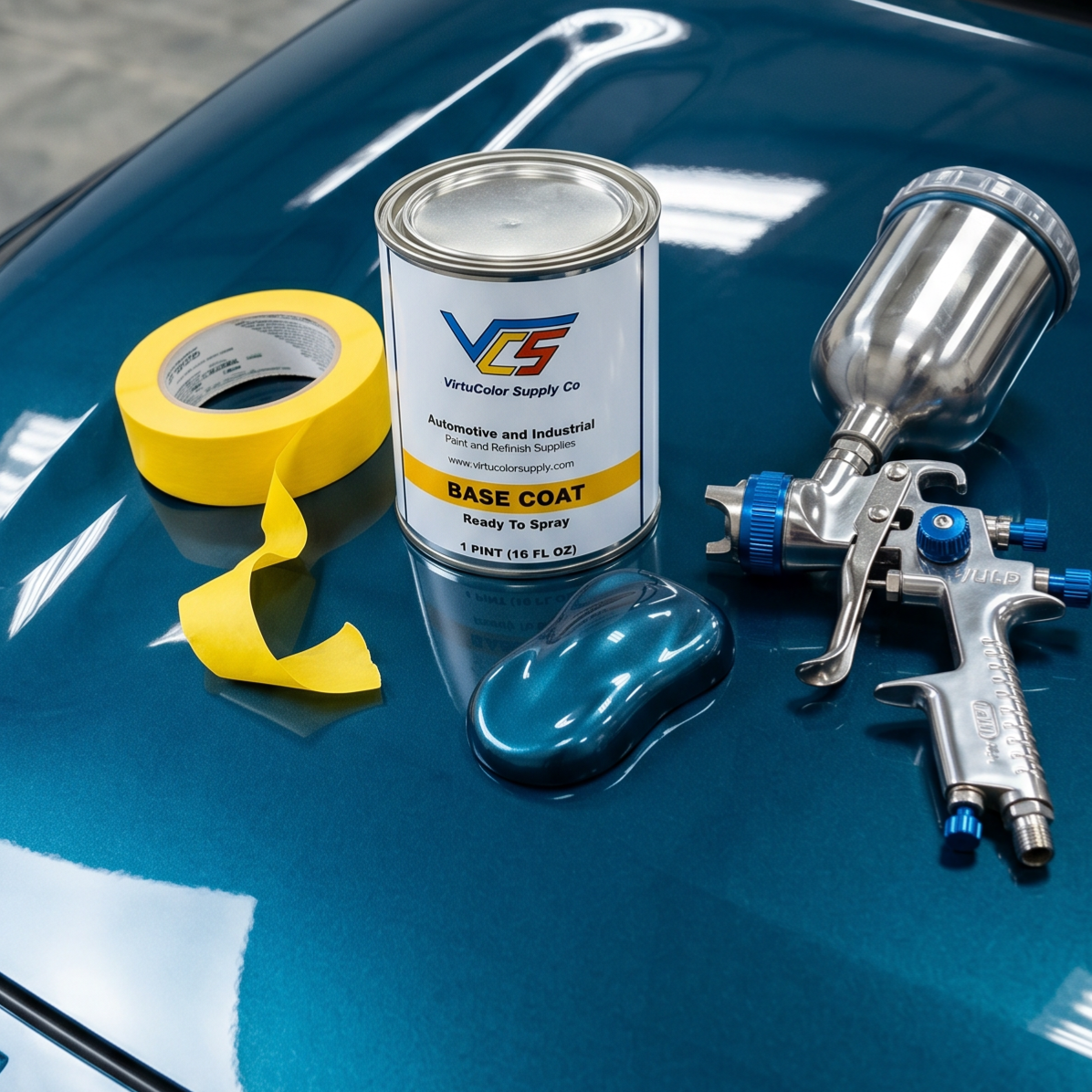 Nissan RBG Medium Blue Metallic Low VOC Basecoat Paint