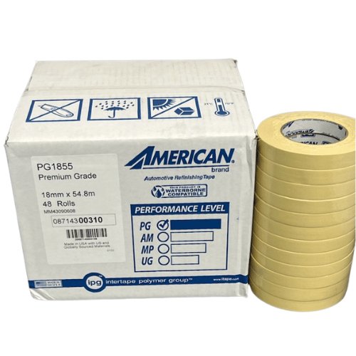 American® PG27 - 3/4" High Temp Beige Masking Tape, Case of 48 - VirtuColor Supply