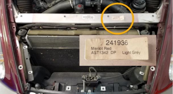 Aston-Martin – Inside driver’s door jamb