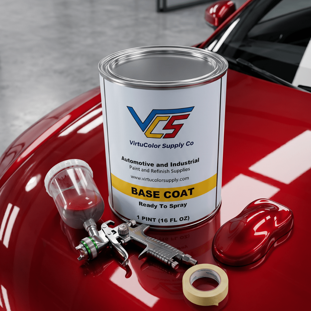Audi LY3U Tango Red Metallic Low VOC Basecoat Paint