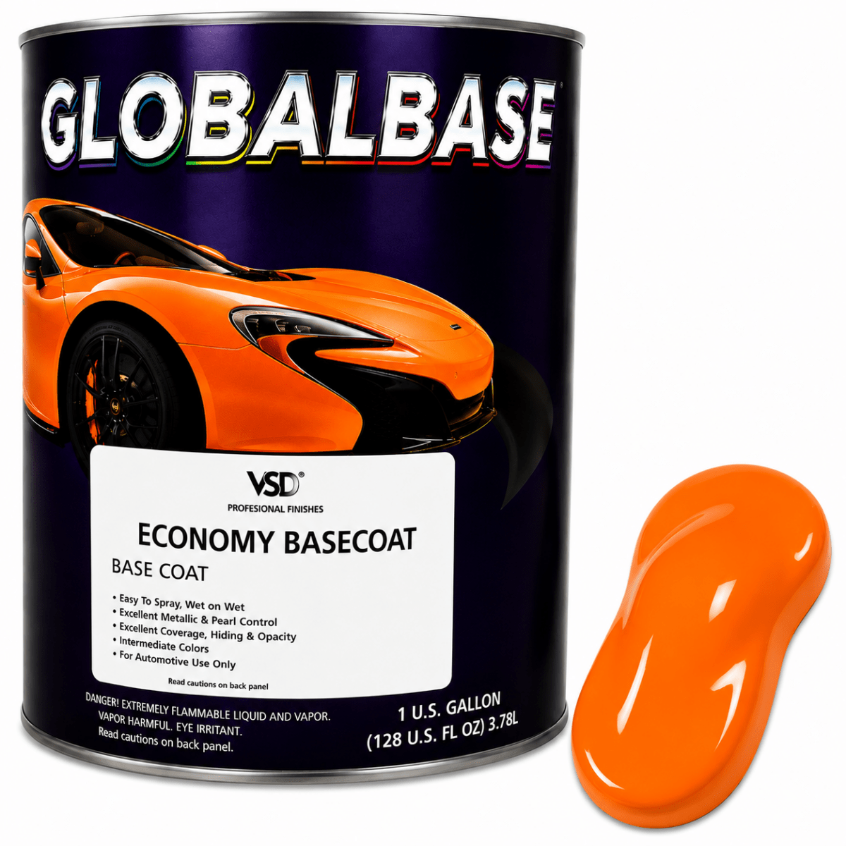 Chrysler PL4 Crush Orange Economy Automotive Paint, Gallon - VirtuColor Supply