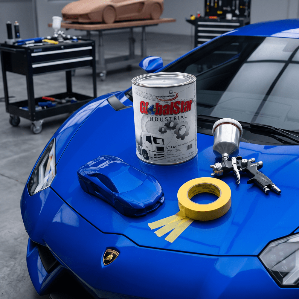 Classic RAL Blue High Gloss Single Stage Industrial Paint, 3:1 Mix