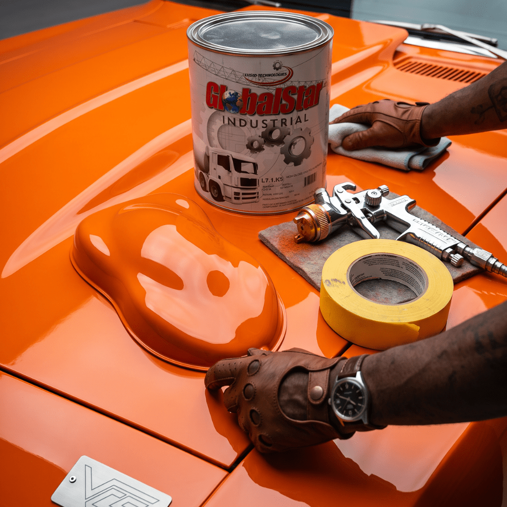 Classic RAL Orange High Gloss Single Stage Industrial Paint, 3:1 Mix