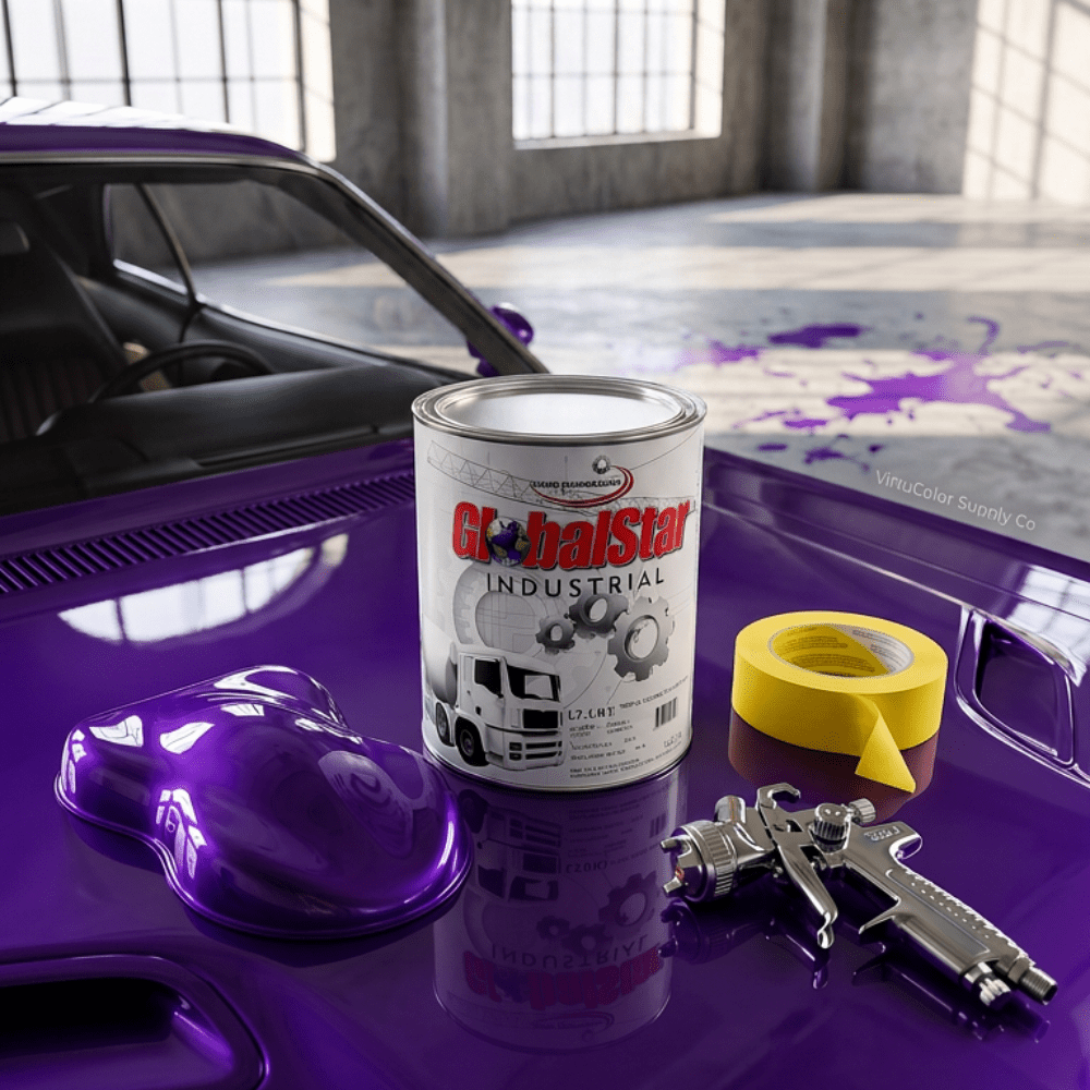 Classic RAL Purple High Gloss Single Stage Industrial Paint, 3:1 Mix