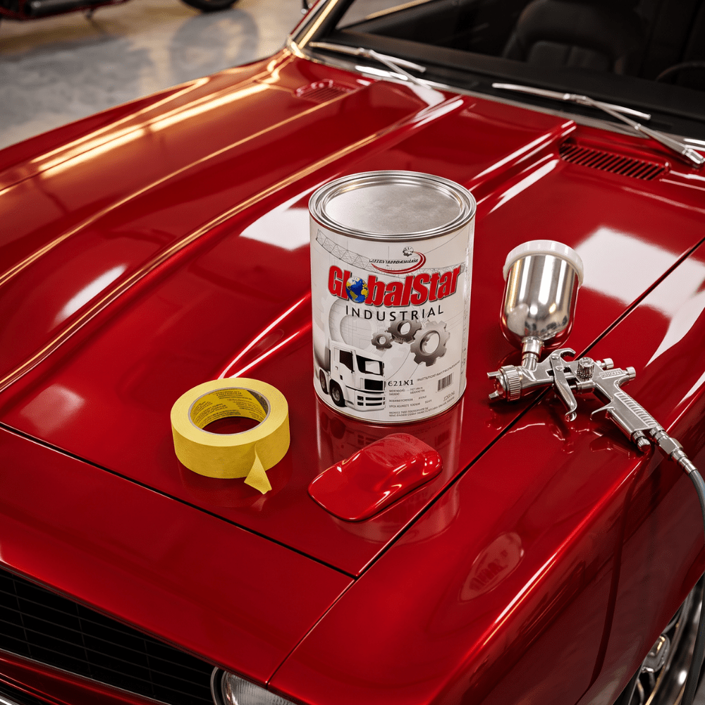 Classic RAL Red High Gloss Single Stage Industrial Paint, 3:1 Mix