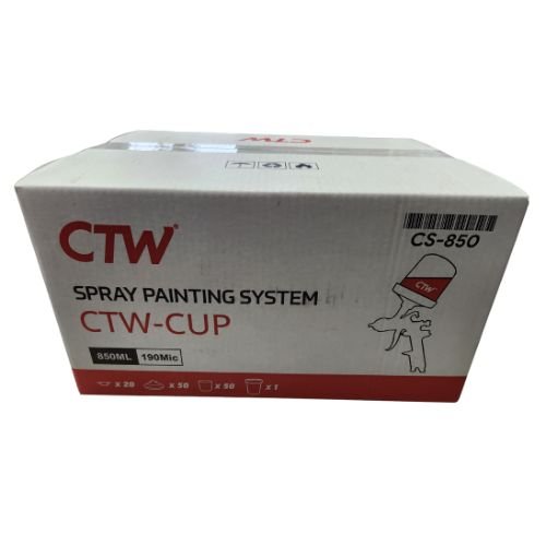 CTW CS - 850ml (28oz) Disposable Paint Cup System, 50 pc Lid/Liner Kit - VirtuColor Supply