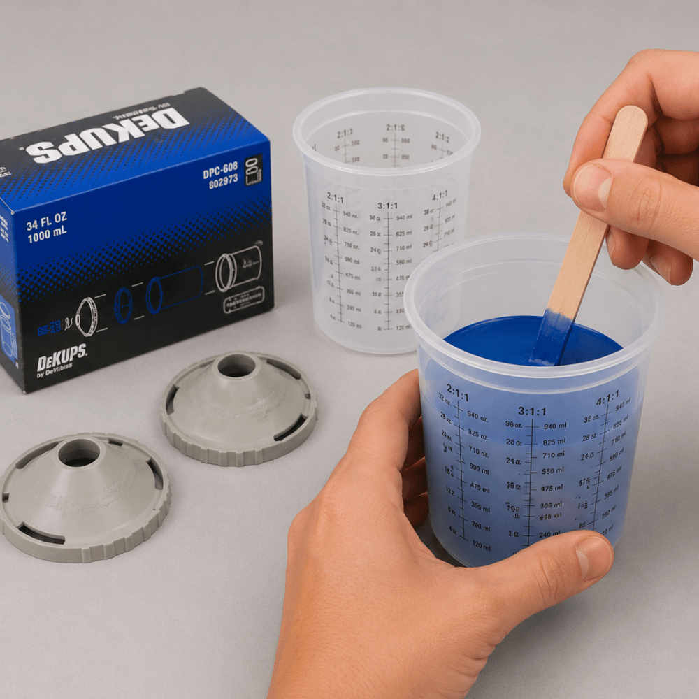 DevilBiss DeKups DPV-608 34 oz Hard Cup and Lid Holder, 2 pc