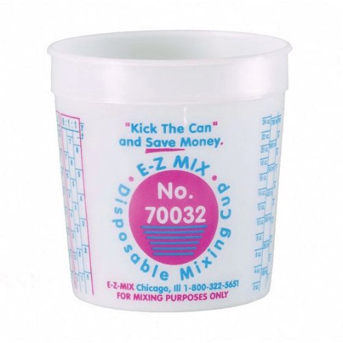 E - Z Mix® 70032 1 Qt Disposable Mixing Cup, Box of 100 - VirtuColor Supply