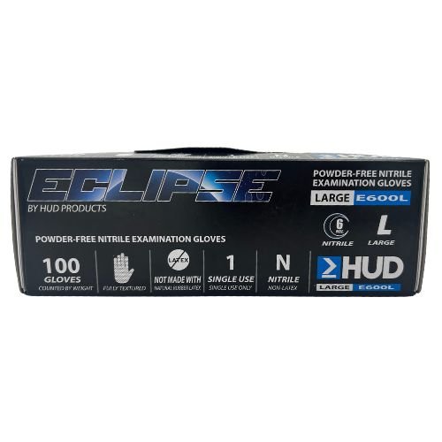 Eclipse E600 Black Nitrile Disposable Gloves | Box of 100