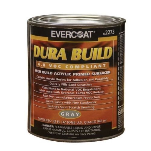 EVERCOAT 102273 Fast Drying Dura Build Gray Acrylic Primer, 1 Qt - VirtuColor Supply