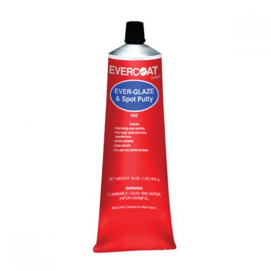 EVERCOAT® EVER - GLAZE 100403 Spot Putty, 1 lb Tube, Red - VirtuColor Supply