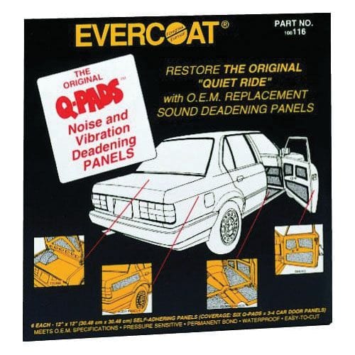 Evercoat® Q - Pad™ 100116 Sound Deadening Panel, 6 pk - VirtuColor Supply