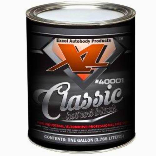 Excel 40001 Hot Rod Satin Black Single Stage Paint, 1 Gallon - VirtuColor Supply