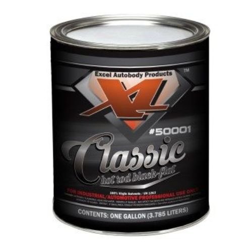 Excel 50001 Hot Rod Flat Black Single Stage Paint, 1 Gallon - VirtuColor Supply