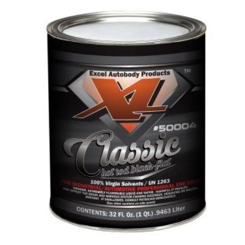 Excel 50004 Hot Rod Flat Black Single Stage Paint, Quart - VirtuColor Supply