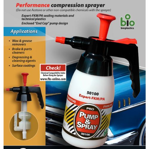 FBS 50100 Polypropylene Pump Sprayer, 1 Liter Capacity - VirtuColor Supply