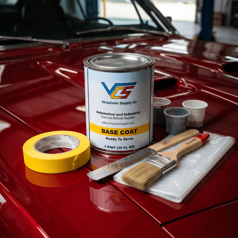 Ford E4 Vermillion Red Low VOC Basecoat Paint