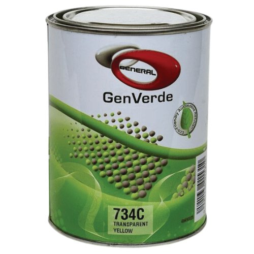 GenVerde 734C Transparent Yellow Basecoat Toner, 1 Liter - VirtuColor Supply