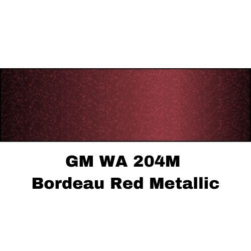 GM 204M Bordeau Red Metallic Low VOC Basecoat Paint - VirtuColor Supply