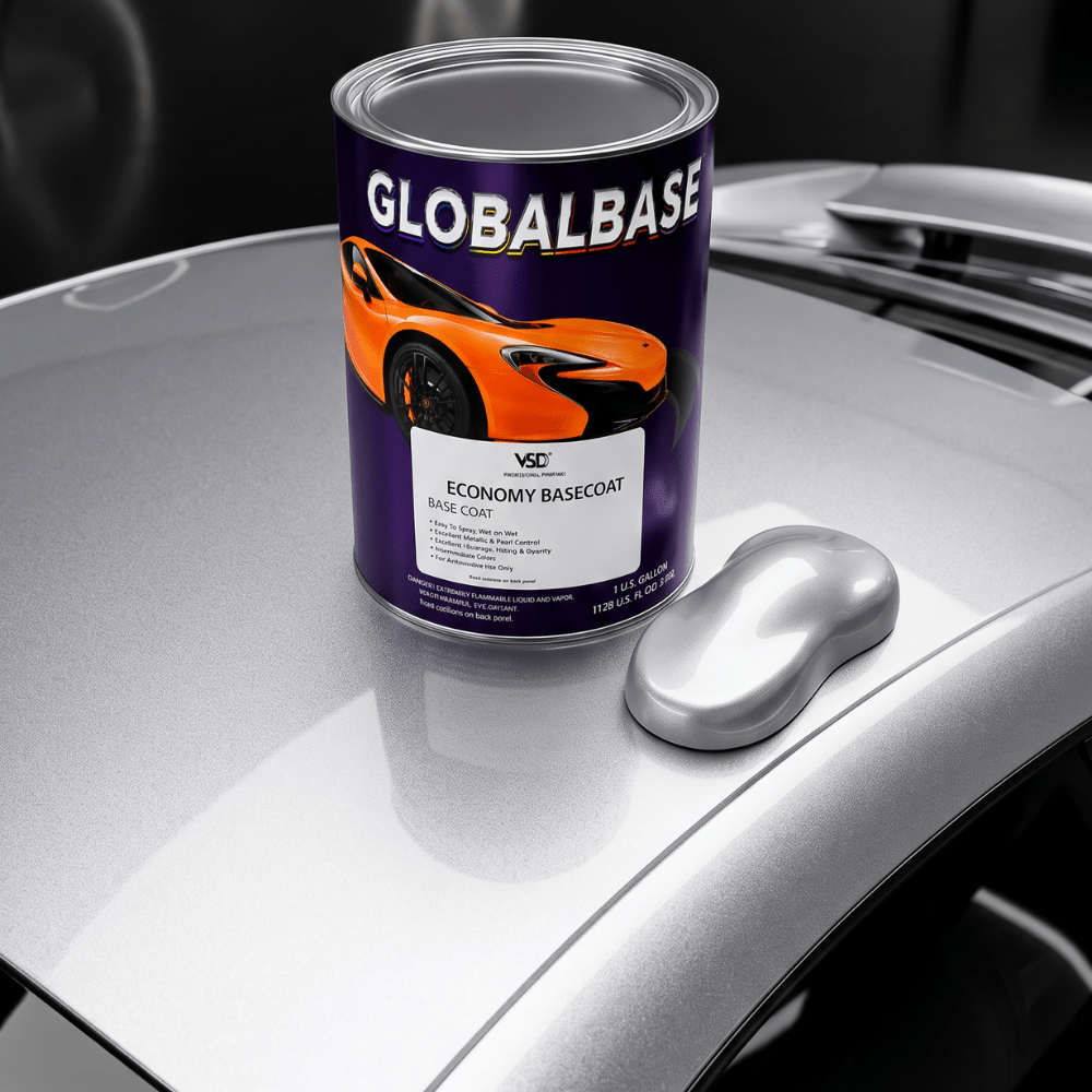 GM 519F Galaxy Silver Metallic Economy Automotive Paint, Gallon