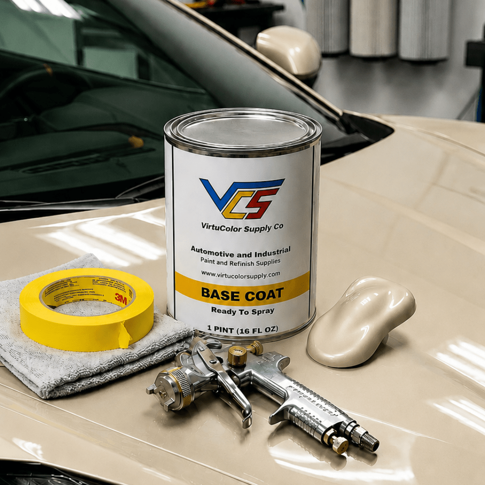 GM 800J White Diamond Metallic Low VOC Basecoat Paint, 3 Stage