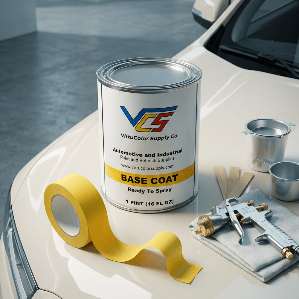 GM G1W Abalone White Tricoat Low VOC Basecoat Paint, 3 Stage