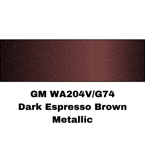 GM WA204V/G74 Dark Espresso Brown Metallic Low VOC Basecoat Paint