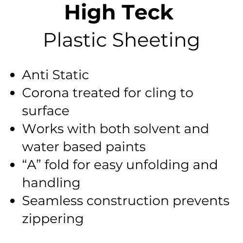 High Teck 112 Plastic Masking Sheeting, 12 ft x 400 ft - VirtuColor Supply