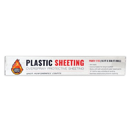 High Teck 116 Plastic Masking Sheeting, 16 ft x 350 ft - VirtuColor Supply