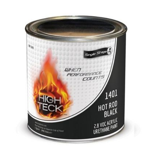High Teck 1401 Hot Rod Black Single Stage Paint, Qt