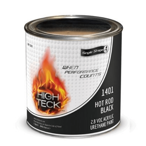 High Teck 1401 Hot Rod Black Single Stage Paint, Qt - VirtuColor Supply