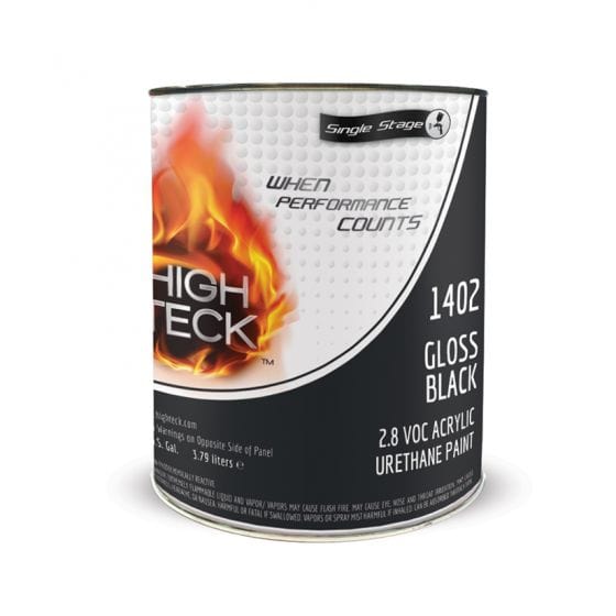 High Teck 1402 Gloss Black Single Stage Paint, 1 Gallon - VirtuColor Supply