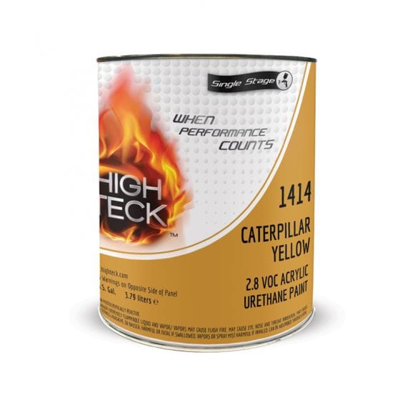 High Teck 1414 Caterpillar Yellow Single Stage Paint, 1 Gallon - VirtuColor Supply