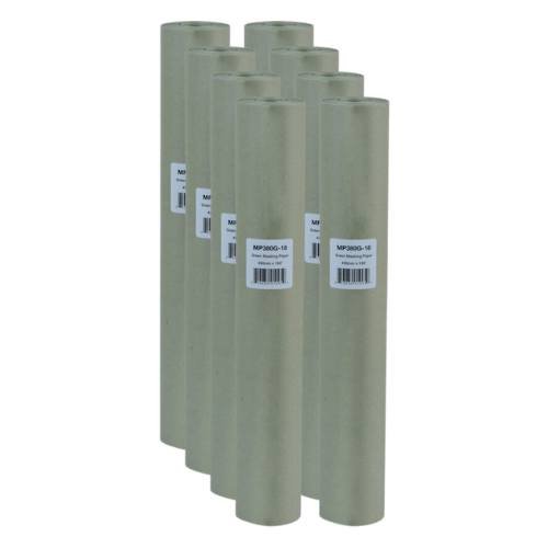 High Teck 18 in x 180 ft Green Masking Paper Hand Roll, Box of 8 - VirtuColor Supply