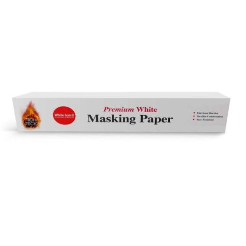 High Teck 18 in x 750 ft White Guard Waterborne Masking Paper, 24 Lb - VirtuColor Supply