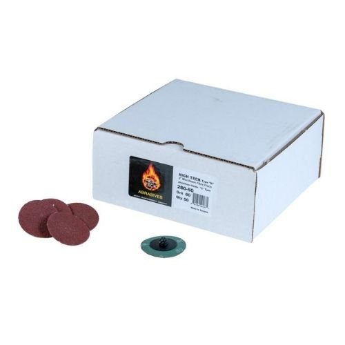 High Teck 2 in 80 Grit Quick Change Sanding Discs, 50 pcs - VirtuColor Supply