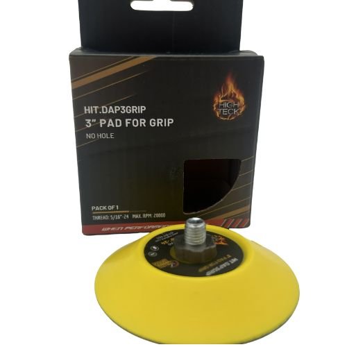 High Teck 3" Dia Velcro Backup Pad for Palm Sander | 5/16" - 24 Thread - VirtuColor Supply